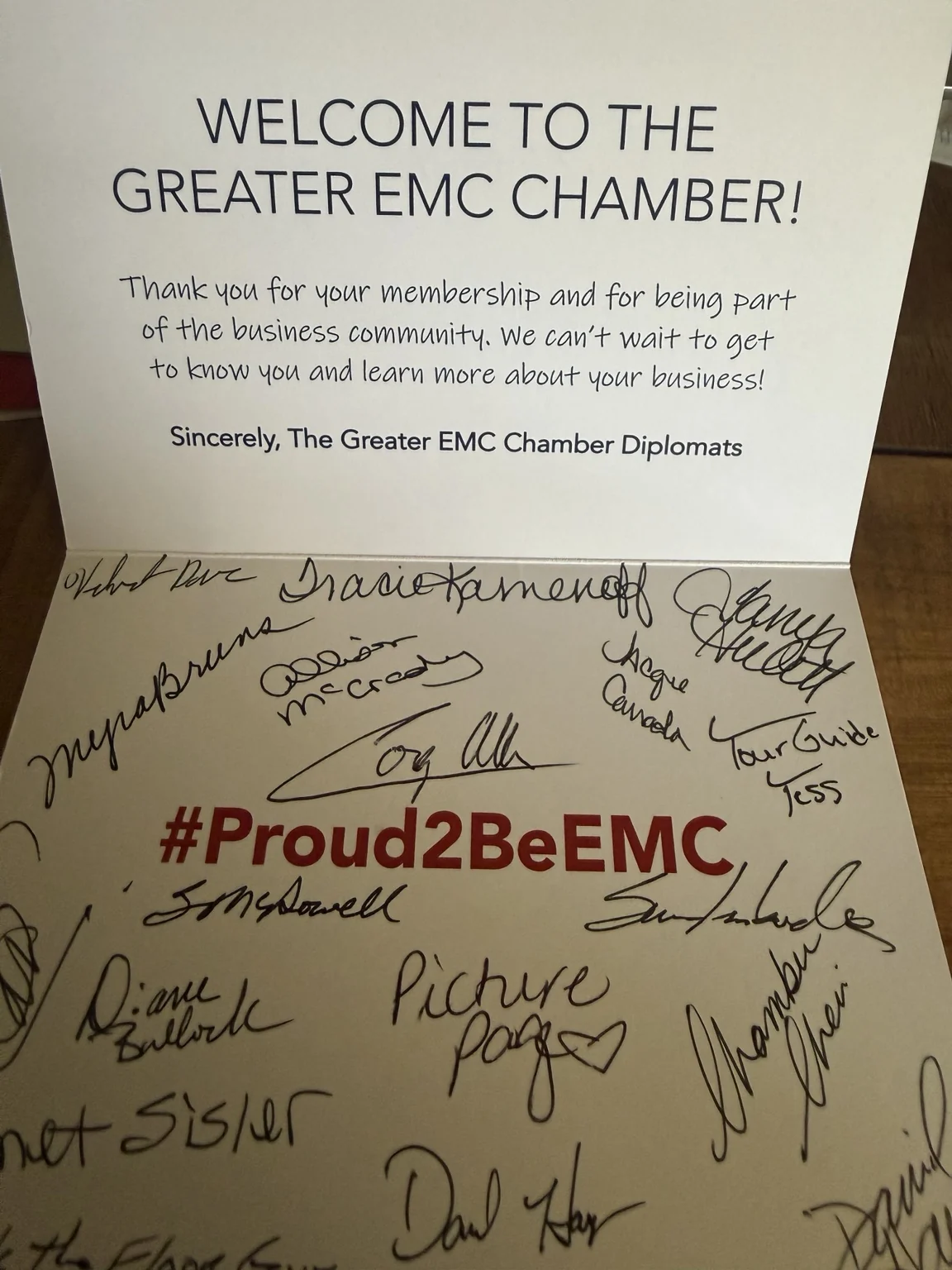 A warm welcome from the Greater EMC Chamber Diplomats