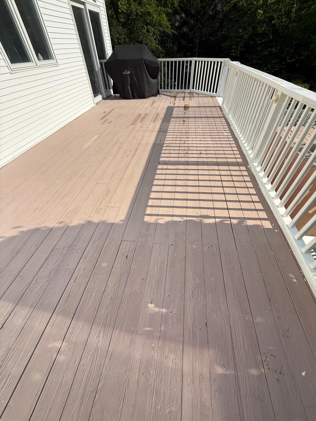 Fence & deck staining — Before